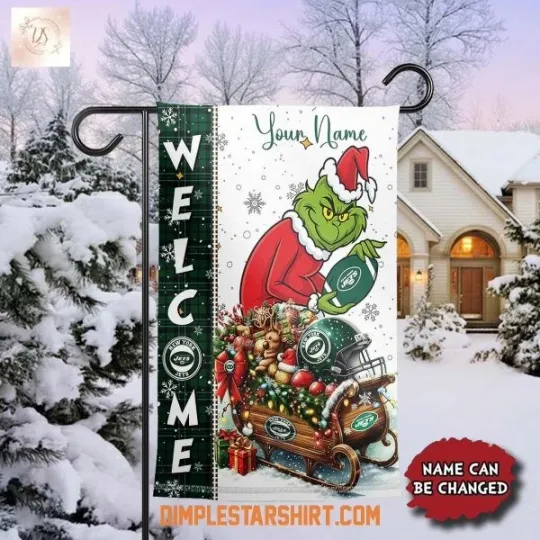 New York Jet The funny character Christmas Garden Flag