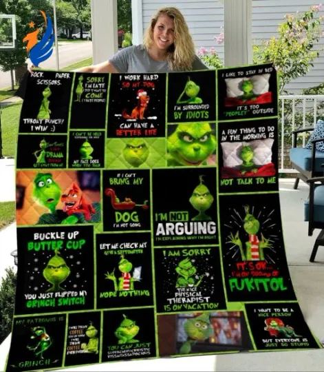 Discover Merry Christmas funny character Fleece Blanket 2