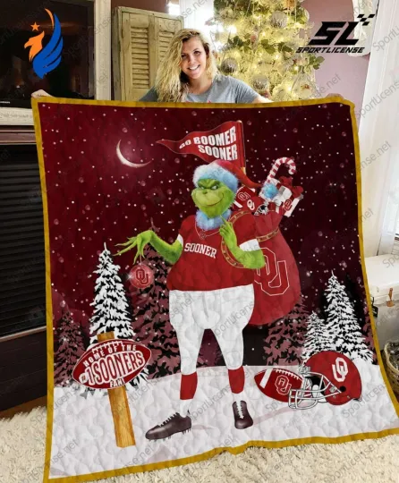 Oklahoma Sooners funny character Fleece Blanket, Gift for Christmas, Thanksgiving,Perfect