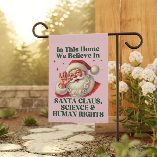 Discover Progressive Liberal Holiday Garden Flag, Social Activist Flag,Democrat Garden Flag,Political Yard Flag, Christmas Garden Flag, Holiday Decor