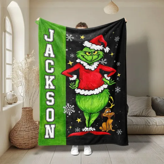 Discover Personalized funny character Blanket, Custom funny character Christmas Soft  Fleece Thr