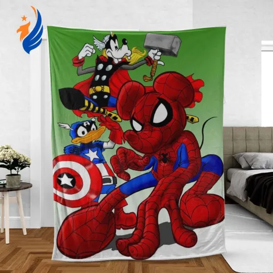 Discover Disney Fan Gift, Marvel Mickey Fan Gift, Mickey As The Avengers Comfy Sofa Throw
