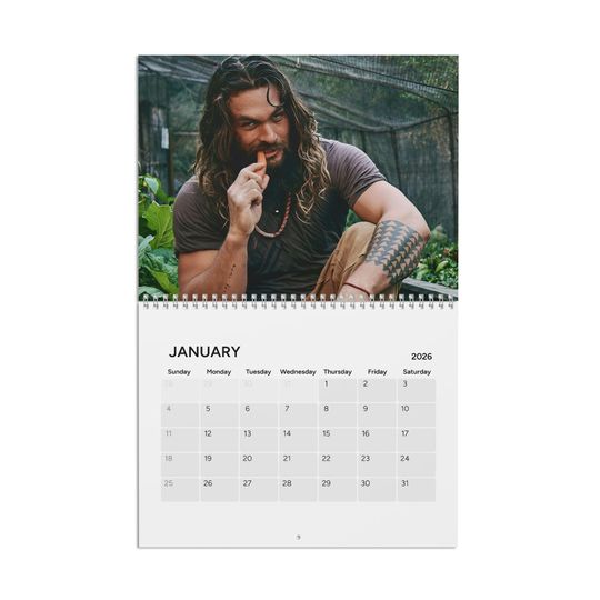 Discover Jason Momoa 2026 Calendar | Photo Wall Calendar 2026 | Jason Momoa Fan Gift | Gift For Daughter | Secret Santa| Christmas Gift Exchange