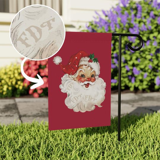 Discover Subtle FDT Christmas Garden Flag F*ck Trump Anti Trump Retro Santa Funny Christmas Yard Flag Holiday Outdoor Decor Resist Fascism