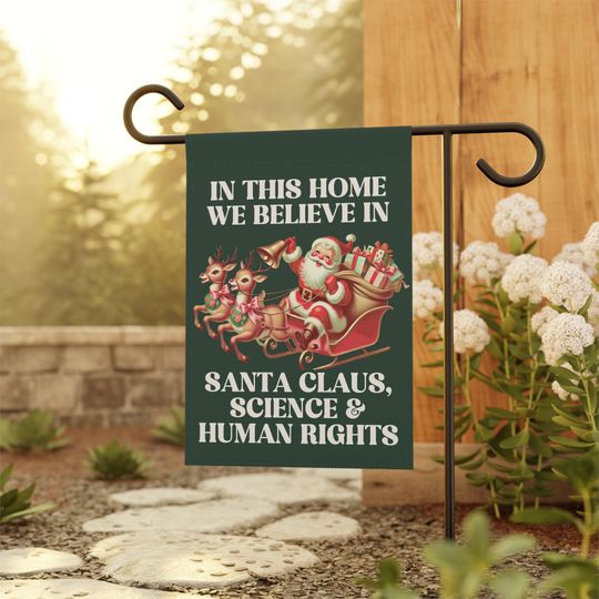 Discover Progressive Liberal Holiday Garden Flag, Social Activist Flag,Democrat Garden Flag,Political Yard Flag, Christmas Garden Flag, Holiday Decor