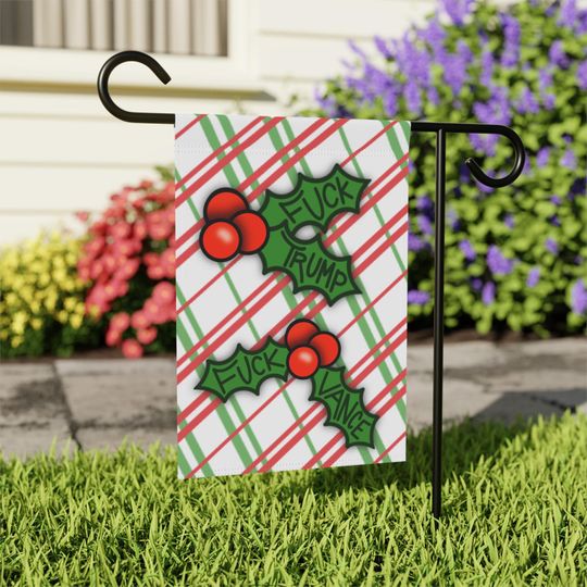 Discover Slightly Subtle Holly Holiday Garden Banner, Funny Outdoor Flag, Seasonal Decor, Christmas Lawn Sign, Humorous Home Accent