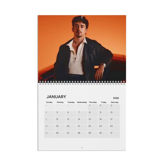 Charles Leclerc 2026 Wall Calendar | Vertical Calendar | Gift for Motorsport Fans