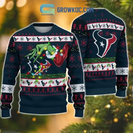 Discover Hustn Txans football funny character Christmas Ugly Sweater
