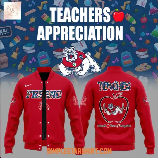 Discover Fresno State Teachers Appreciation 2025 Baseball Jacket Gift For Christmas