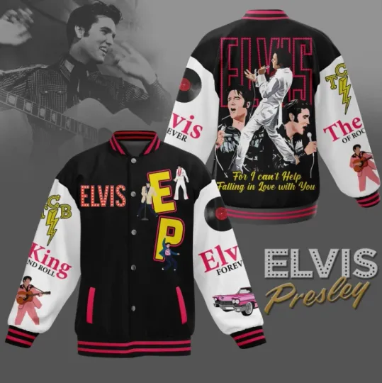 Discover Elvis Presley New Baseball Jacket For Fan Gift For Christmas
