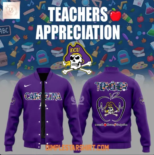 Discover East Carolina Teachers Appreciation 2025 Baseball Jacket Gift For Christmas