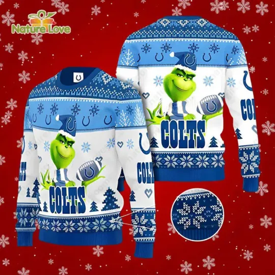 Discover Indianaplis Clts Team football funny character Ugly Christmas Sweater