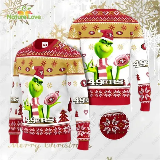 Discover San Francisc 49rs funny character Ugly Christmas Sweater football Gifts