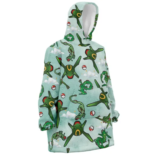 Rayquaza Pattern PKM Oversized Blanket Hoodie