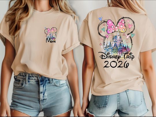 Discover Custom Disney Vacation 2026 Family T-Shirt, Disneyland and Disney World Couple Tee