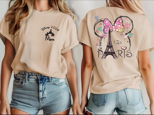 Discover Disneyland Paris T-Shirt, Eiffel Tower Vacation Tee, 2026 Family Trip Shirt