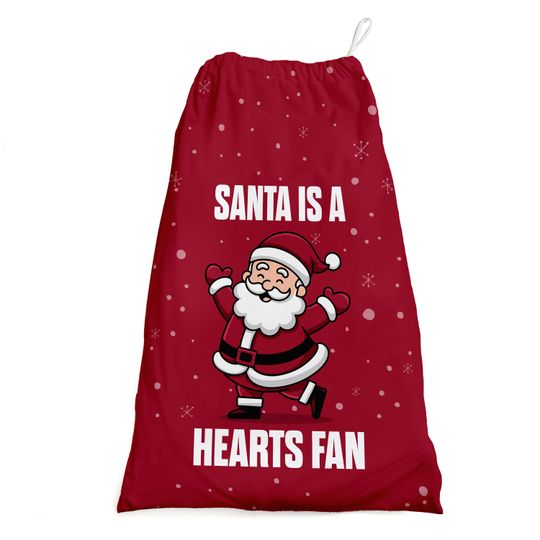 Discover Santa is a Hearts Fan - Santa Sack