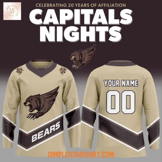 Discover Custom Hershey Bears 20 Years Of Affiliation Capitals Nights Hockey Shirt Men's