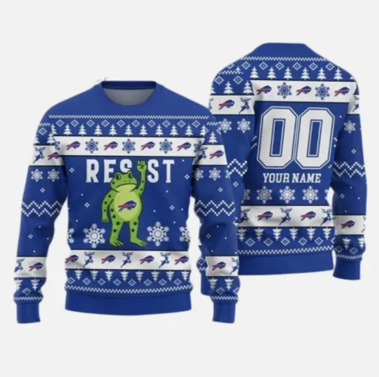 Discover Personallized Christmas Bill Portland Frog Resist Ugly Sweater
