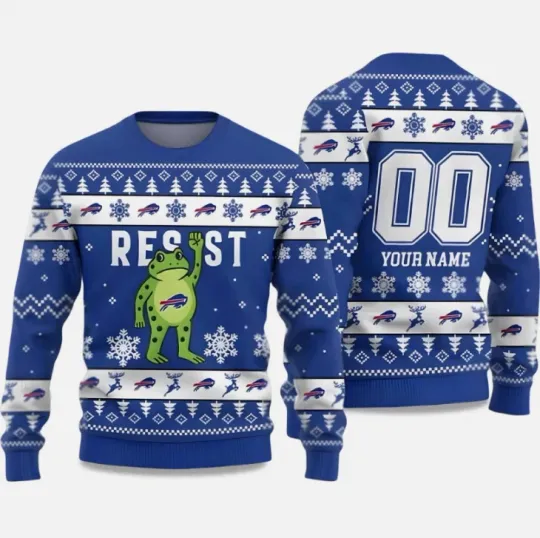 Discover Custom Bills Portland Frog Resist Ugly Christmas Sweater, Gift For Chirstmas