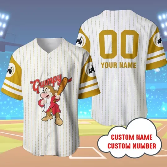Discover Personalized Grumpy Dwarf Play Baseball Game Day Baseball Jersey Shirt
