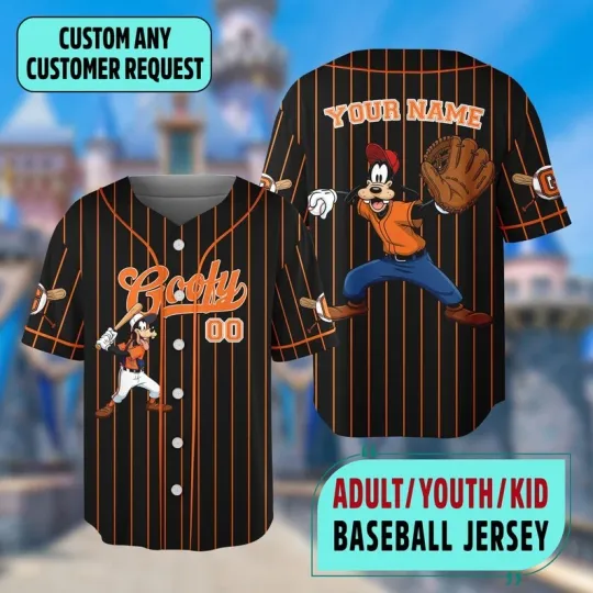 Discover Personalized Goofy Dog Mickey & Friends Matching Sports Baseball Jersey Shirt