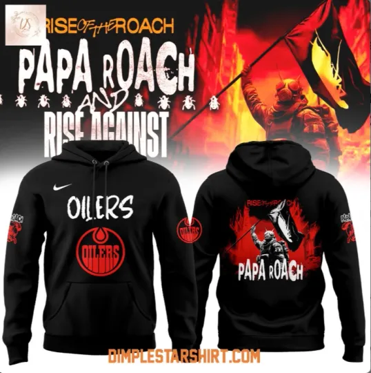 Discover Edmonton x Papa Roach Rise Of The Roach Tour 2025 Hoodie 3D