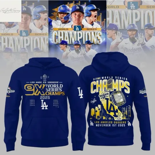 Discover Dodger 9x Champs Hoodie 3D Gift For Christmas