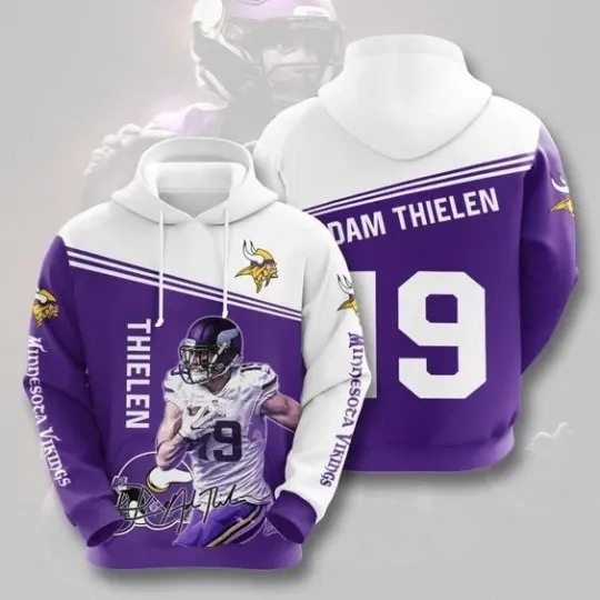 Discover Adam Thielen vikings Hoodie 3D Gift For Christmas