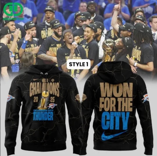 Discover OKC Thunder 2025 Won for the City Hoodie 3D Gift For Christmas
