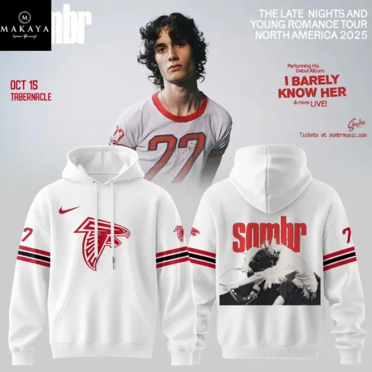 Discover Atlanta Sombr The Late Nights & Young Romance Tour 2025 Hoodie 3D
