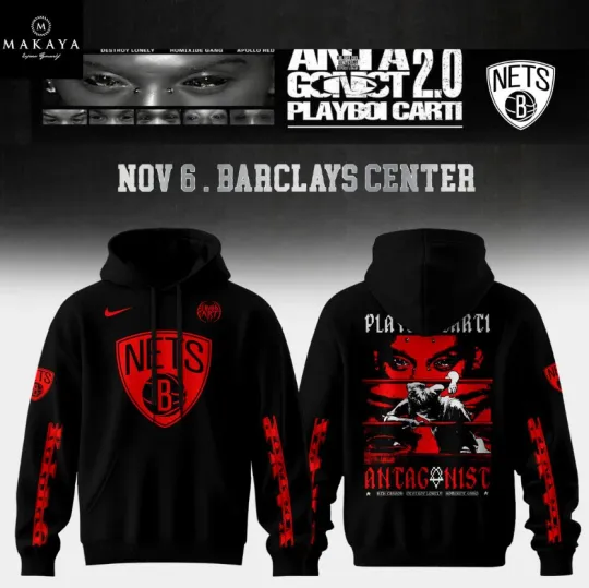 Discover Brooklyn 2025 Playboi Carti Antagonist Tour 2.0 Hoodie 3D