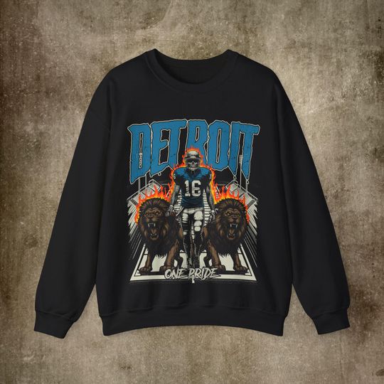 Discover Detroit One Pride T-Shirt, Detroit Football Sweatshirt, Detroit Football Crewneck, Detroit Football Gift, Detroit Football Tee, Lions Shirt