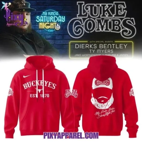 Discover Ohio State x Lukee Comb My Kinda Saturday Night Tour 3D Premium Hoodie