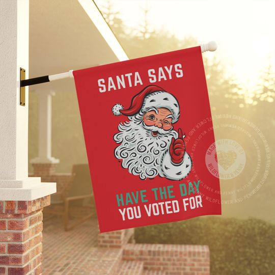 Discover Anti Trump Christmas Garden Flag: Political Winter Porch Decor