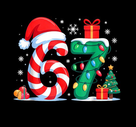 Discover Funny Six Seven Christmas Png, Santa 67 Png, 67 Png, Six Seven Holiday Lights, Humor Xmas 67, 67 Christmas Png, Christmas Saying