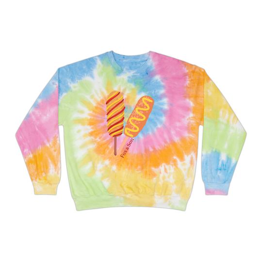 Corn Dog Unisex Tie-Dye Sweatshirt