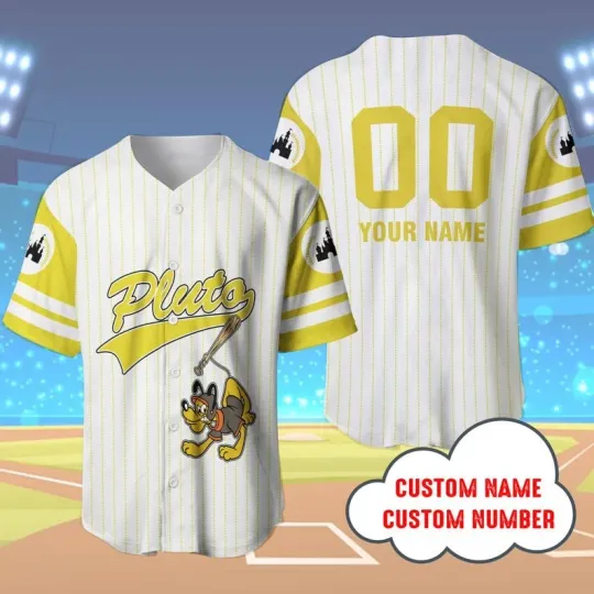 Discover Personalized Pluto Dog Baseball Jersey Shirt