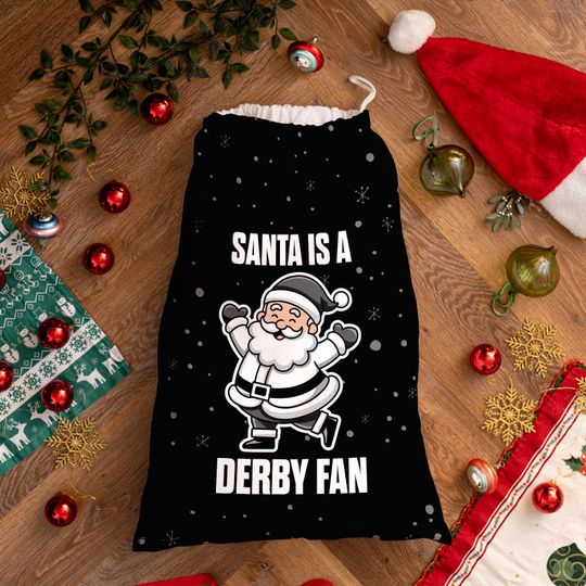 Discover Santa is a Derby Fan - Santa Sack