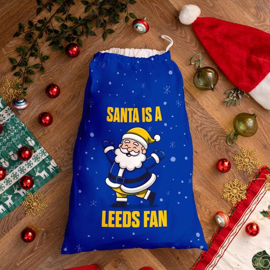 Discover Santa is a Leeds Fan - Santa Sack
