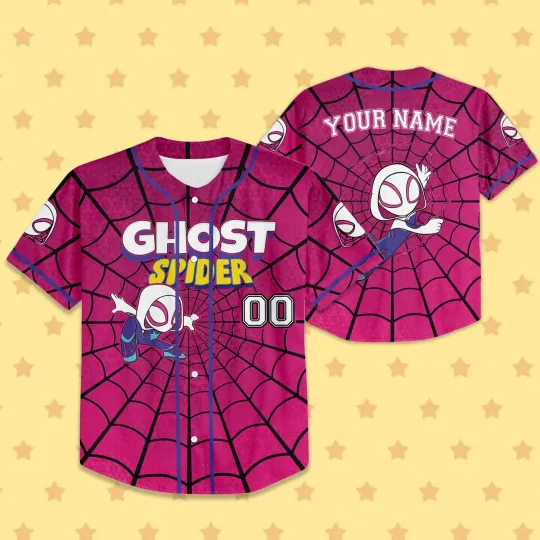 Personalized Ghost Spider Baseball Jersey Shirt for Spidey and Friends
