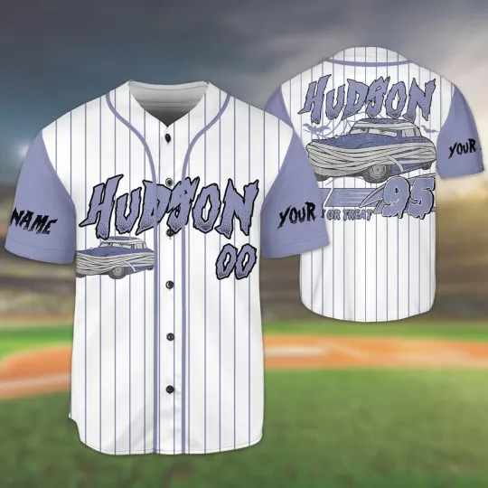 Discover Personalized Hudson Car Cosplay Mummy Halloween Baseball Jersey