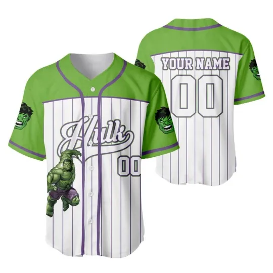 Discover Personalized Bruce Hulk Superhero Baseball Jersey Shirt