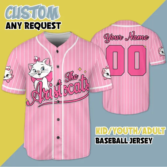 Discover Personalized The Aristocats Marie Cat Baseball Jersey Shirt