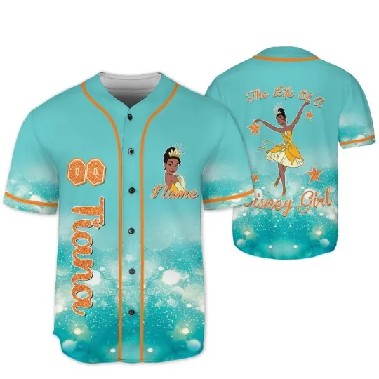 Discover Personalized Tiana Princess The Life Of A Girl Xmas Gift Baseball Jersey Shirt