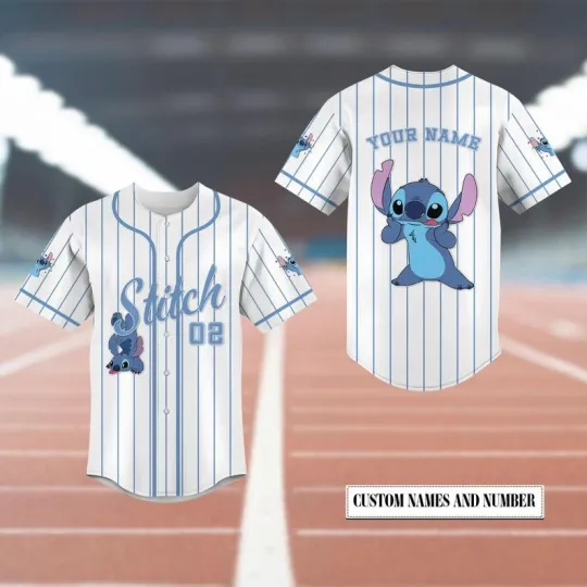Personalized Cute Stitch Ohana Means Family Baseball Jersey Shirt
