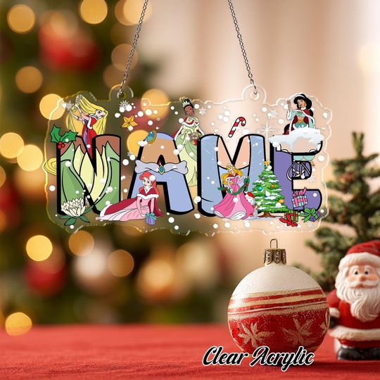 Discover Custom Disney Princess Christmas Ornament with Name - Tree Decoration Gift