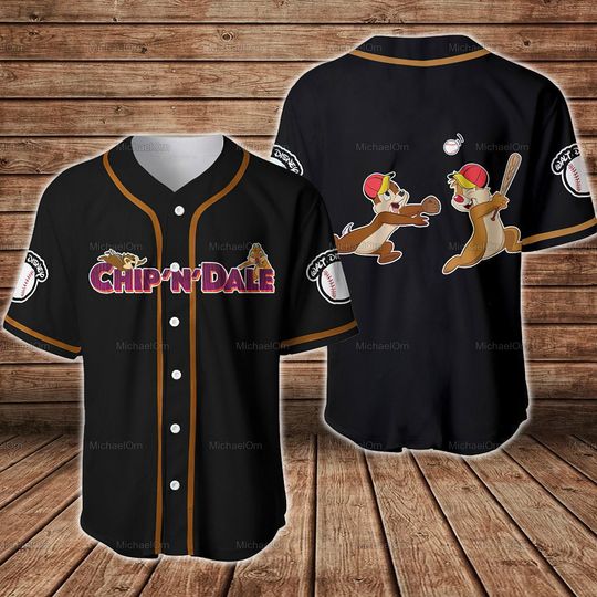 Discover Chip and Dale Baseball Jersey Shirt, Disney Couple Baseball Jerseys