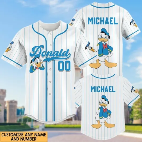 Discover Custom Grumpy Donald Duck Mickey & Friends Baseball Jersey Shirt