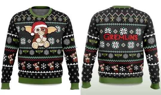 2025 A Christmas Present Gremlins Ugly Christmas Sweater